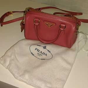 prada mini pink bag